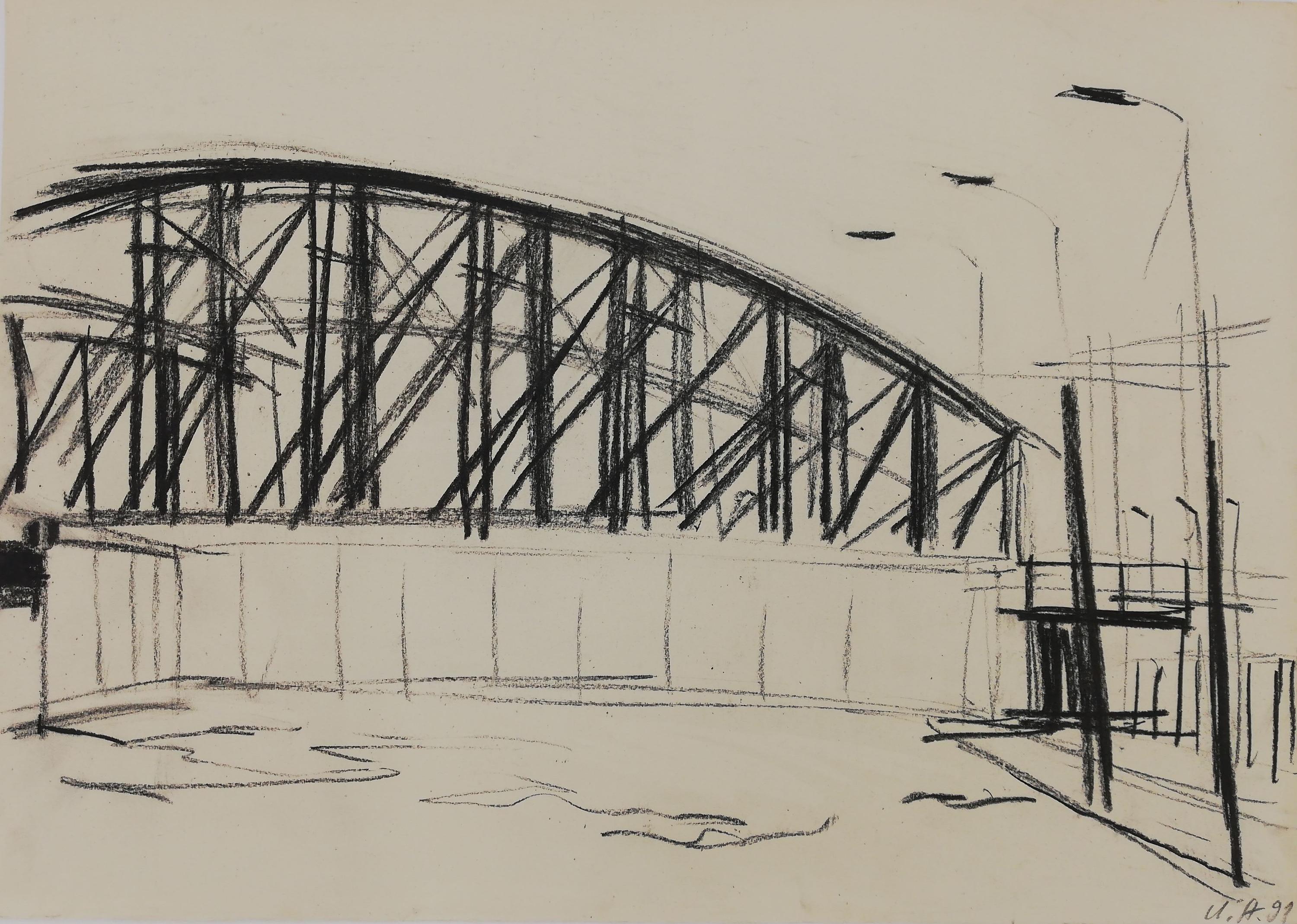 Brücke an der Mauer - Ursula Strozynski 