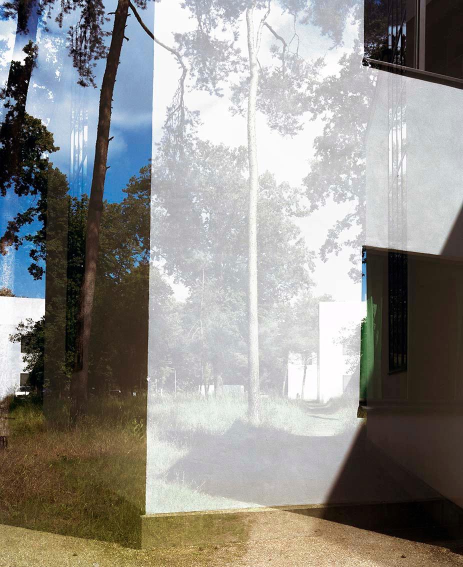 Fassade und Kiefern, Meisterhäuser (a. d .S. „Pair / Unpair“, Dessau) - Margret Hoppe 