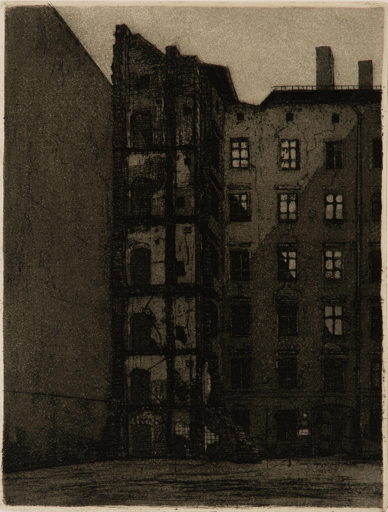 Hinterhaus ohne Seitenflügel (Blatt 10 der Folge „Steinernes Berlin I“) - Manfred Butzmann 